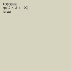 #D6D3BE - Sisal Color Image