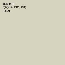 #D6D4BF - Sisal Color Image