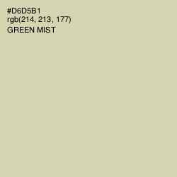 #D6D5B1 - Green Mist Color Image