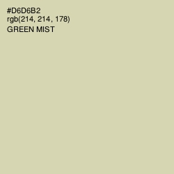 #D6D6B2 - Green Mist Color Image