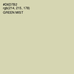 #D6D7B2 - Green Mist Color Image