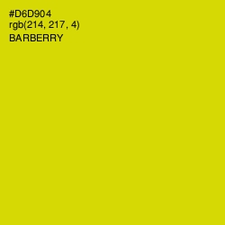 #D6D904 - Barberry Color Image