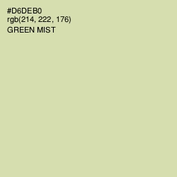 #D6DEB0 - Green Mist Color Image