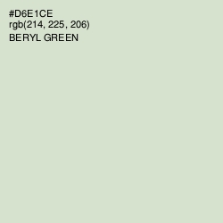 #D6E1CE - Beryl Green Color Image