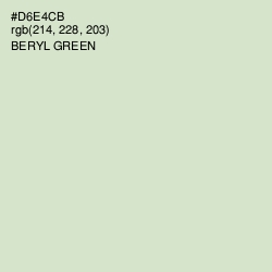 #D6E4CB - Beryl Green Color Image