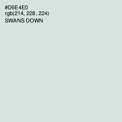 #D6E4E0 - Swans Down Color Image