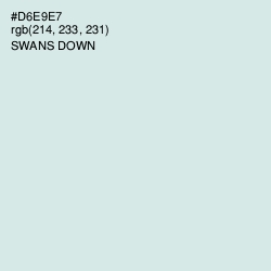 #D6E9E7 - Swans Down Color Image