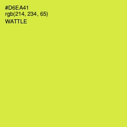 #D6EA41 - Wattle Color Image