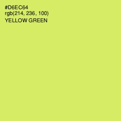 #D6EC64 - Yellow Green Color Image
