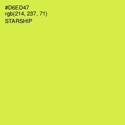 #D6ED47 - Starship Color Image