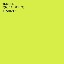 #D6EE47 - Starship Color Image