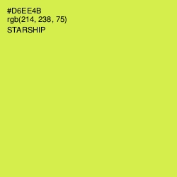 #D6EE4B - Starship Color Image