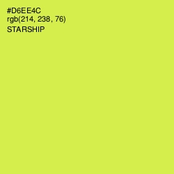 #D6EE4C - Starship Color Image