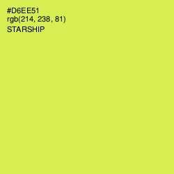 #D6EE51 - Starship Color Image