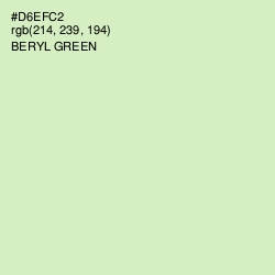 #D6EFC2 - Beryl Green Color Image