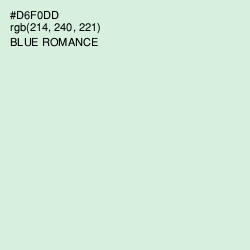 #D6F0DD - Blue Romance Color Image