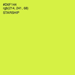 #D6F144 - Starship Color Image