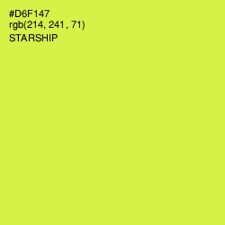 #D6F147 - Starship Color Image