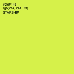 #D6F149 - Starship Color Image