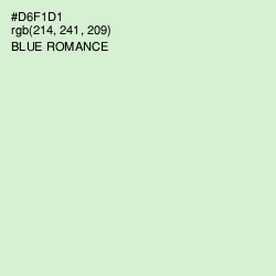 #D6F1D1 - Blue Romance Color Image