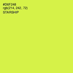 #D6F248 - Starship Color Image