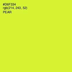 #D6F334 - Pear Color Image