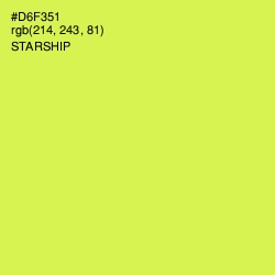 #D6F351 - Starship Color Image