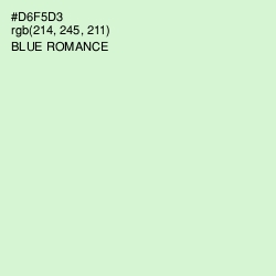 #D6F5D3 - Blue Romance Color Image