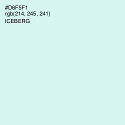 #D6F5F1 - Iceberg Color Image