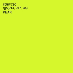 #D6F72C - Pear Color Image