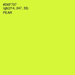 #D6F737 - Pear Color Image
