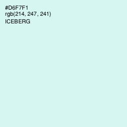 #D6F7F1 - Iceberg Color Image