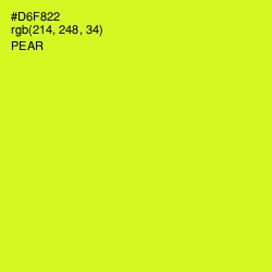#D6F822 - Pear Color Image