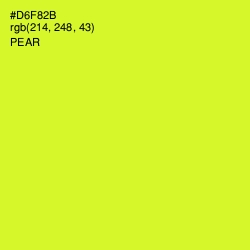 #D6F82B - Pear Color Image