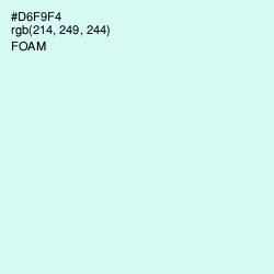 #D6F9F4 - Foam Color Image