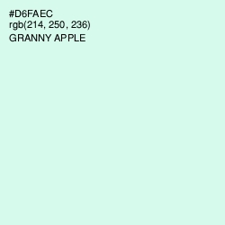 #D6FAEC - Granny Apple Color Image
