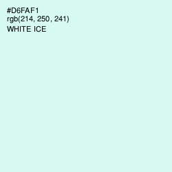 #D6FAF1 - White Ice Color Image