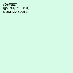 #D6FBE7 - Granny Apple Color Image