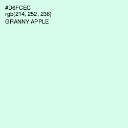 #D6FCEC - Granny Apple Color Image