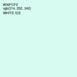 #D6FCF2 - White Ice Color Image