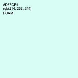 #D6FCF4 - Foam Color Image