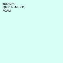 #D6FDF4 - Foam Color Image