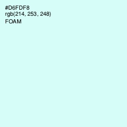 #D6FDF8 - Foam Color Image