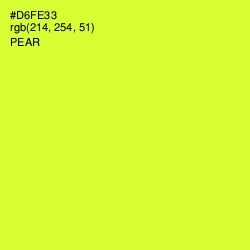 #D6FE33 - Pear Color Image