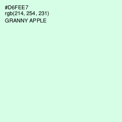 #D6FEE7 - Granny Apple Color Image