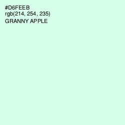 #D6FEEB - Granny Apple Color Image