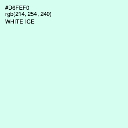 #D6FEF0 - White Ice Color Image