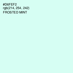 #D6FEF2 - Frosted Mint Color Image