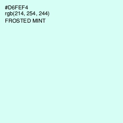 #D6FEF4 - Frosted Mint Color Image