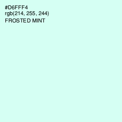 #D6FFF4 - Frosted Mint Color Image